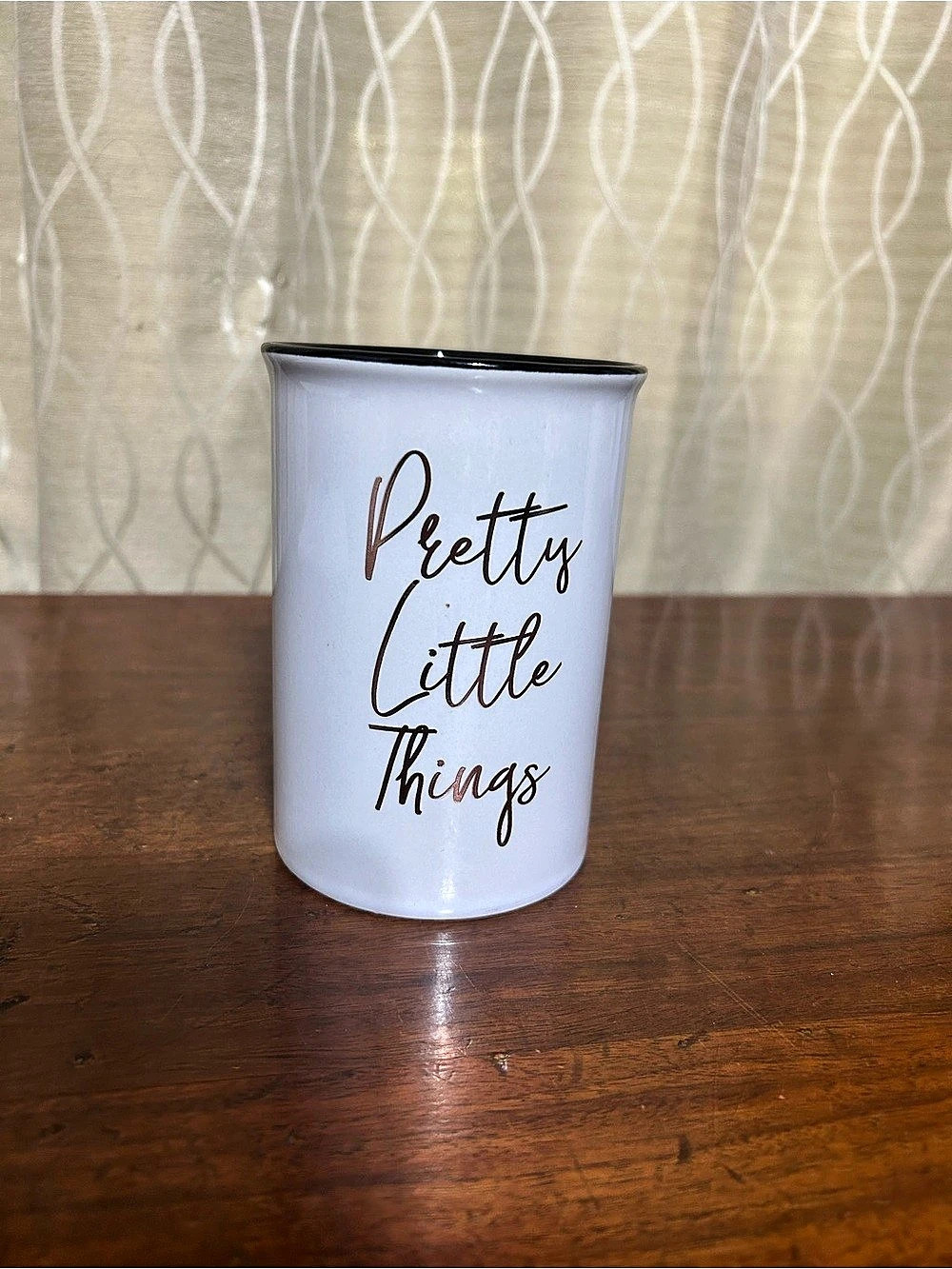 Tri-Coastal Design Pretty Little Things Ceramic Mug/vase, White & Black